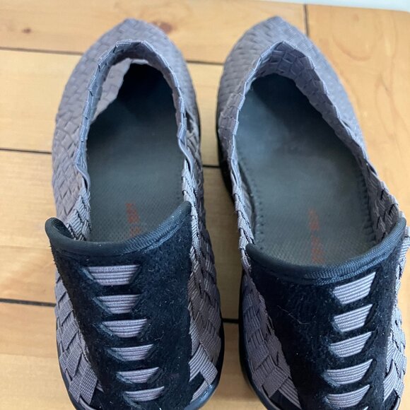 Bernie Mev Lulia Grey Woven Platform Mary Jane Shoes Wedge Heel EU 38 US 7 - Picture 6 of 7